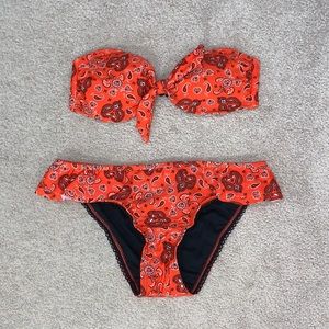 Orange paisley bikini